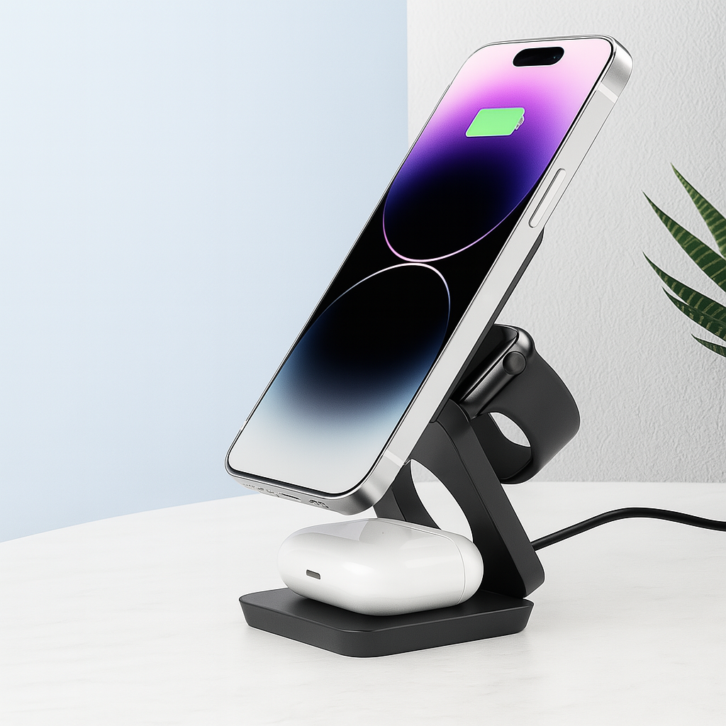 PowerDock - Base de carga 3 en 1