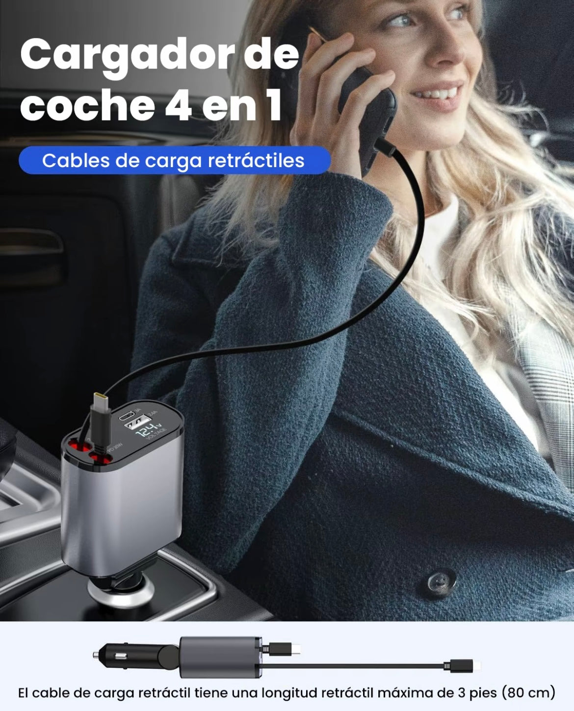 AutoCharge: Cargador múltiple de coche para móviles