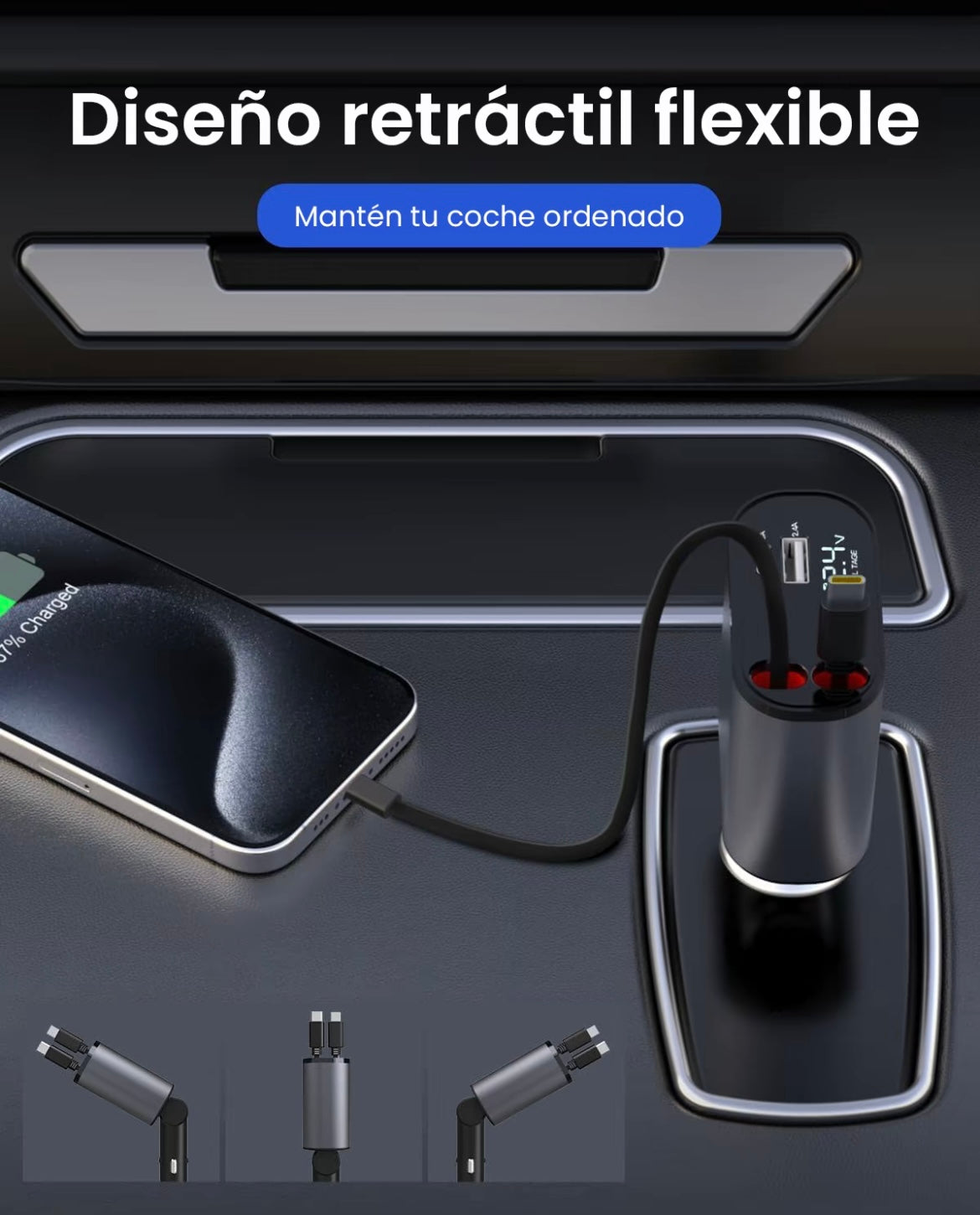 AutoCharge: Cargador múltiple de coche para móviles