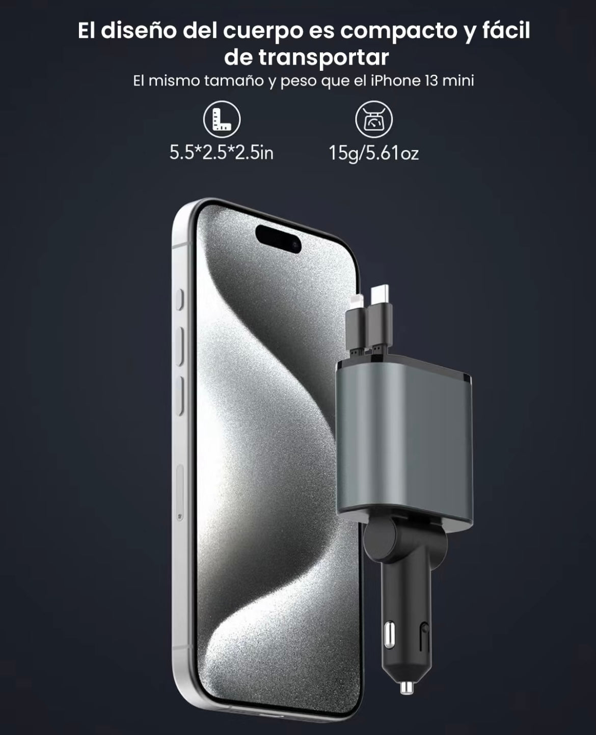 AutoCharge: Cargador múltiple de coche para móviles
